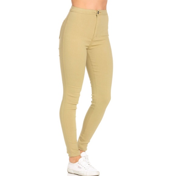 High Waist Skinny Stretchy Pants - Picture 4 of 8